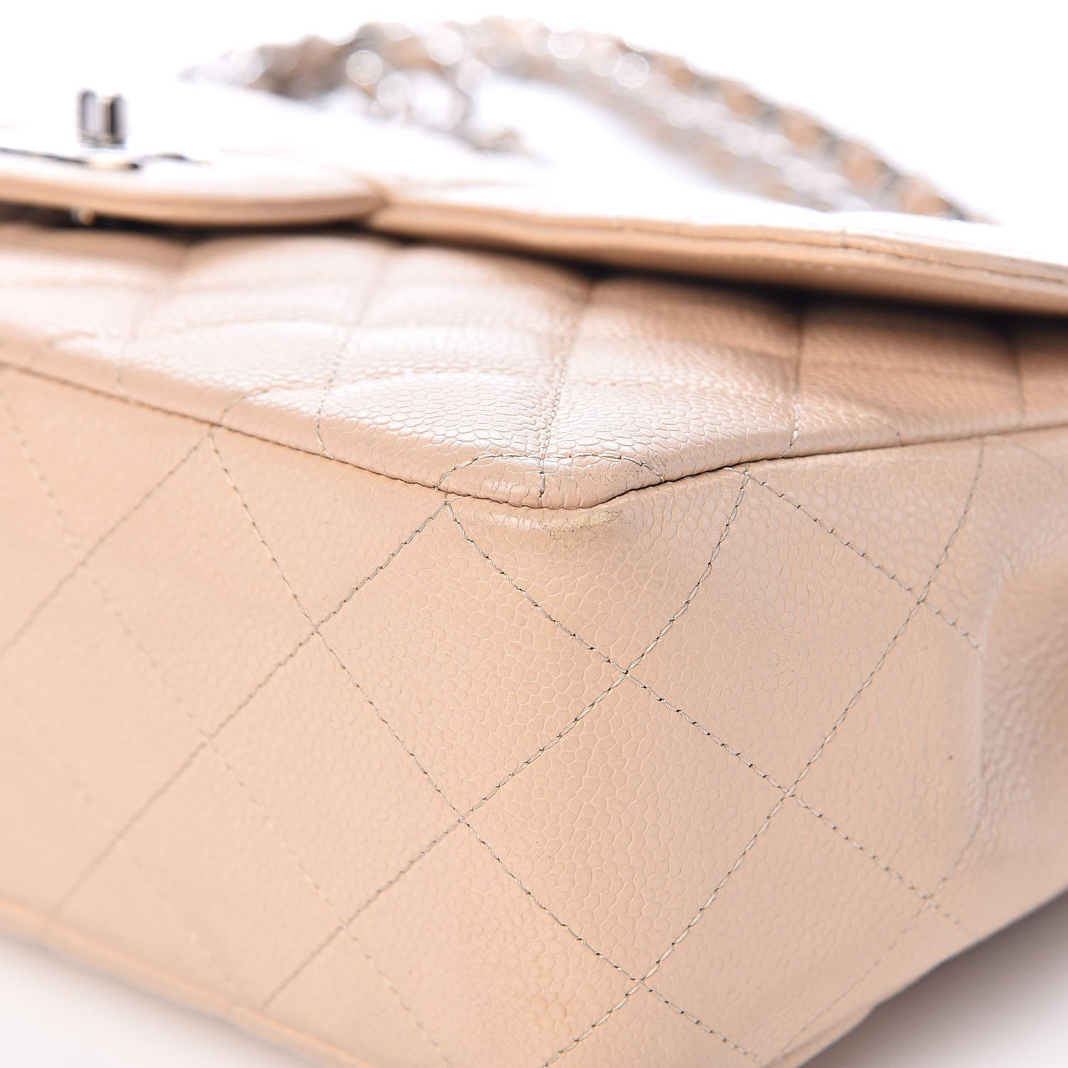 Chanel Caviar Quilted Jumbo Single Flap Beige Clair 20 of 24
