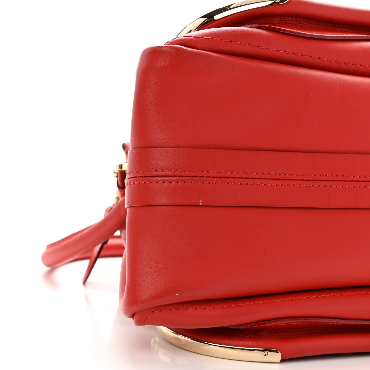 Chloe Calfskin Medium Paraty Metal Bar Trim Red 8 of 12