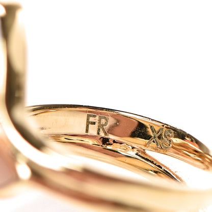 Louis Vuitton Crystal Wish Bone Ring XS Gold 4 of 5