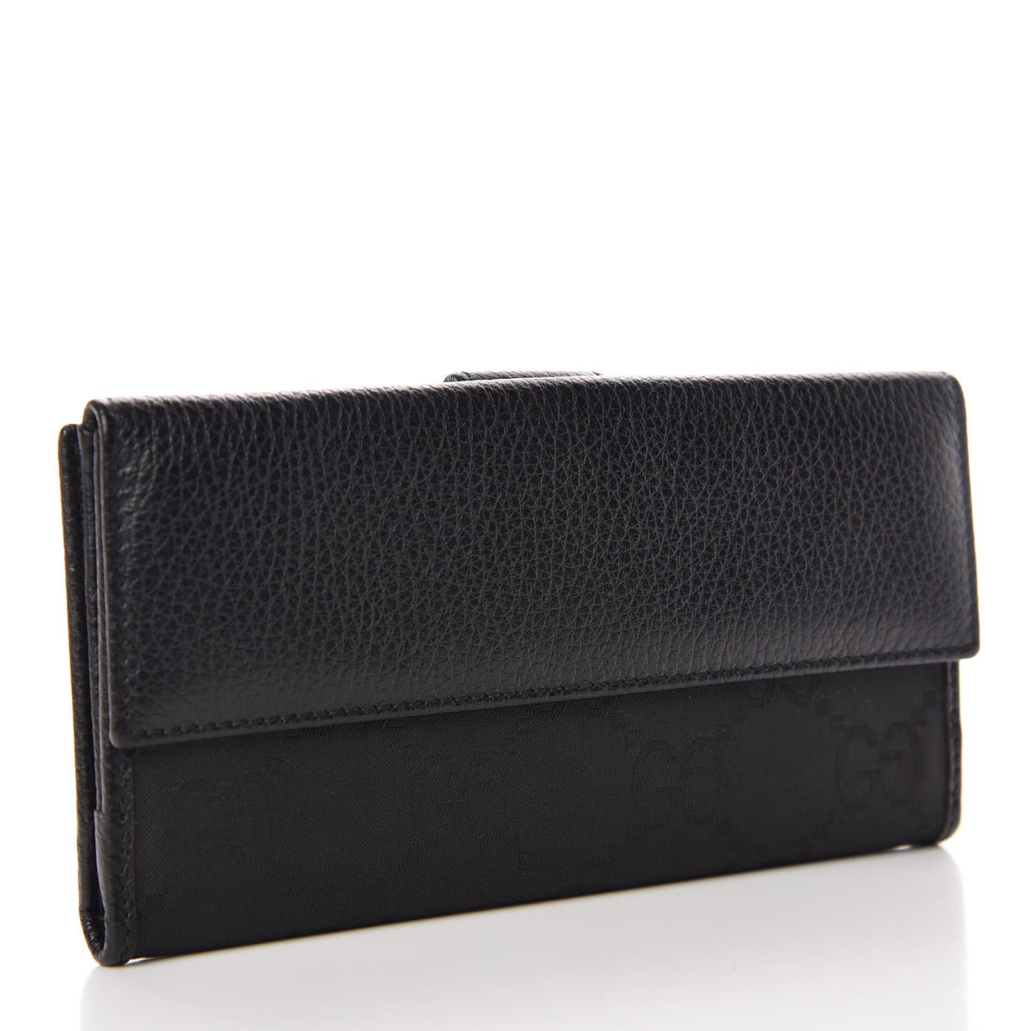 Canvas Monogram Continental Wallet Black