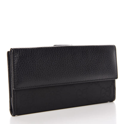 Gucci Canvas Monogram Continental Wallet Black 3 of 6