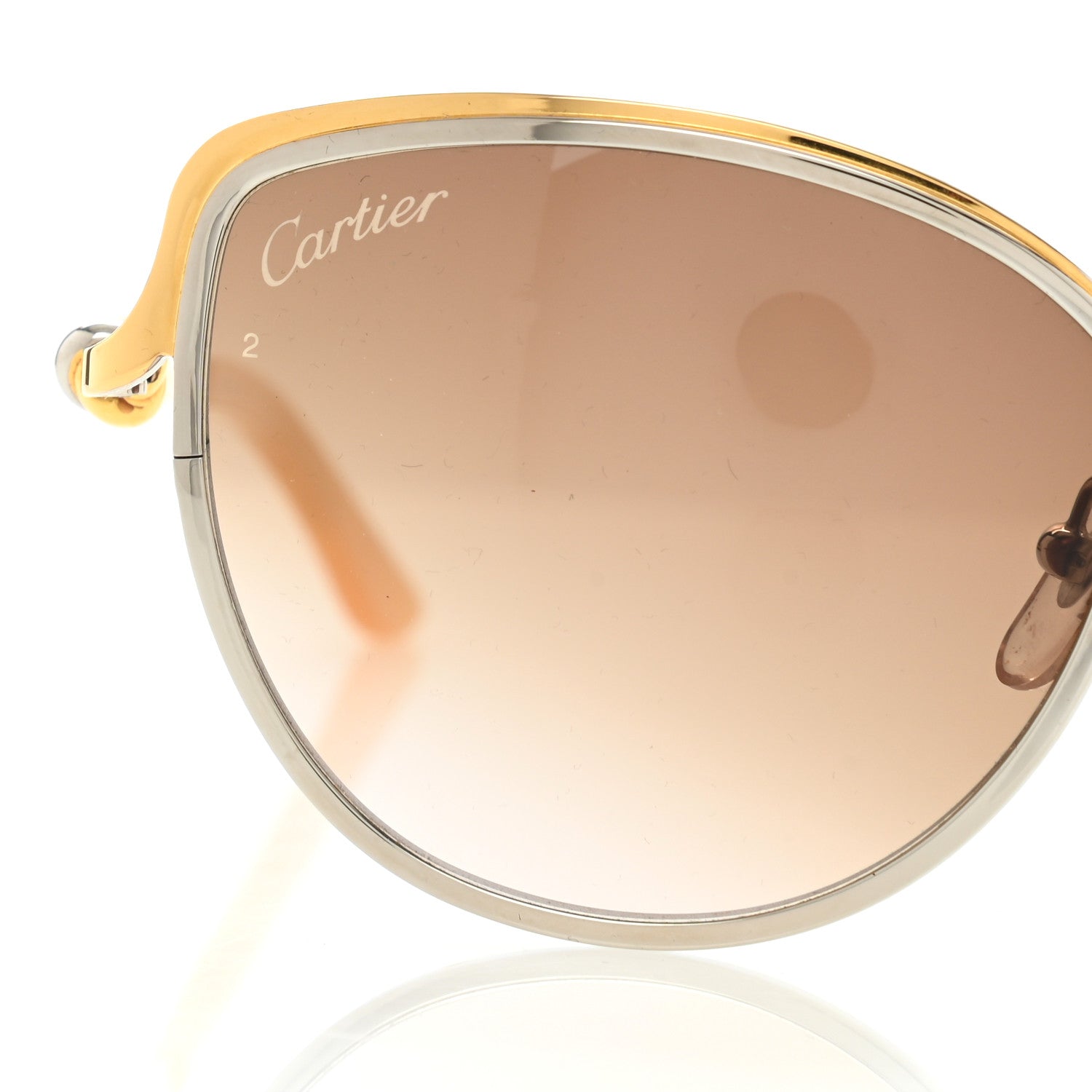 Cartier Metal Trinity Sunglasses CT0089S Brown 5 of 8