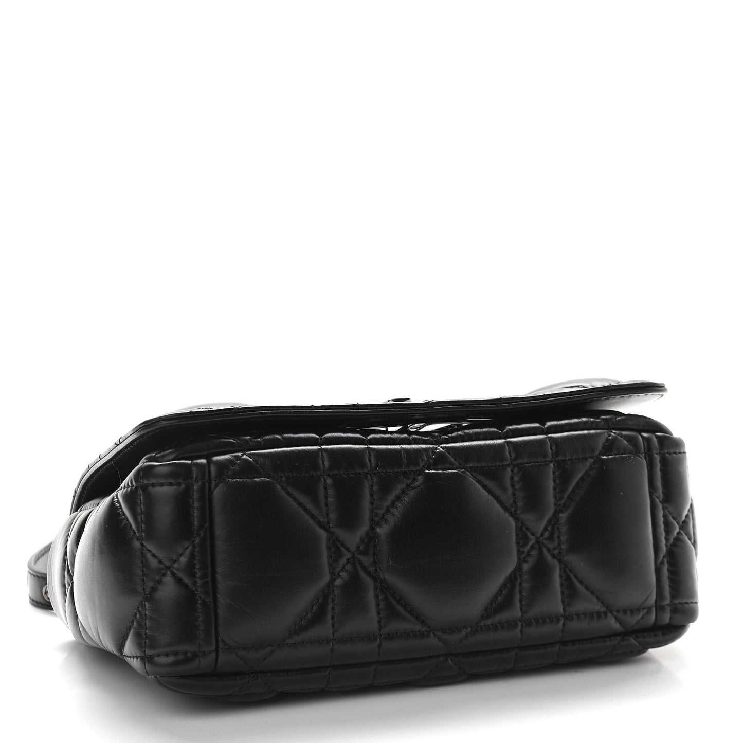 Calfskin Macrocannage Small Caro Bag Black