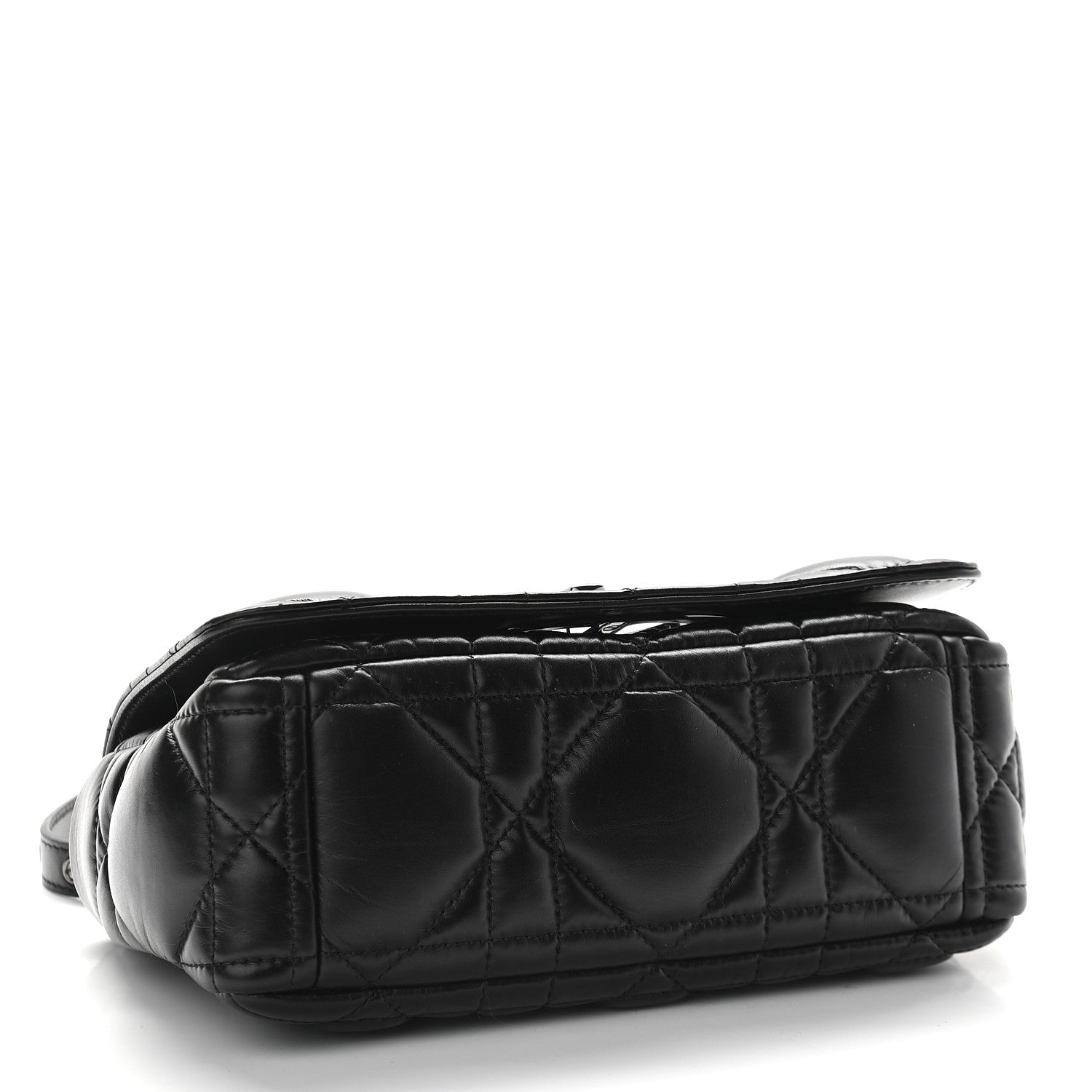 Christian Dior Calfskin Macrocannage Small Caro Bag Black 4 of 9