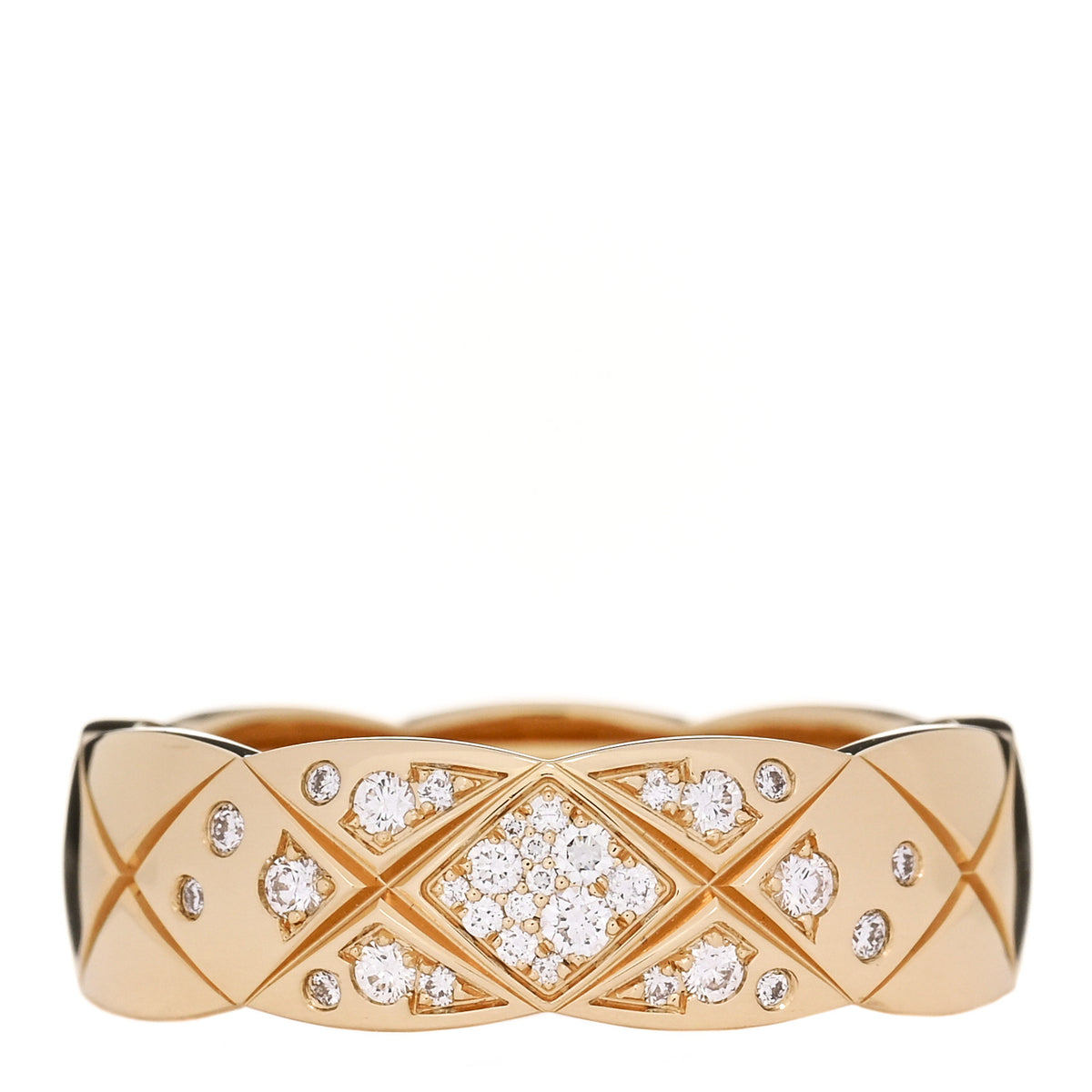 18K Yellow Gold Diamond Small Coco Crush Ring 59 8.75