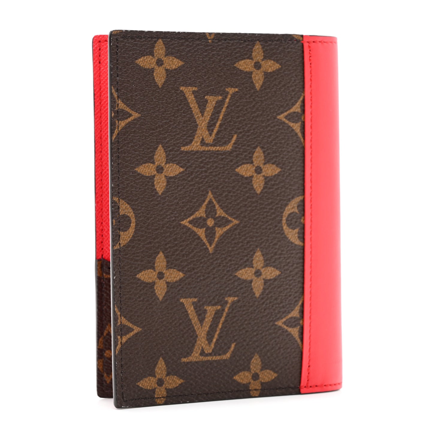 Monogram Macassar Passport Cover Sari Red