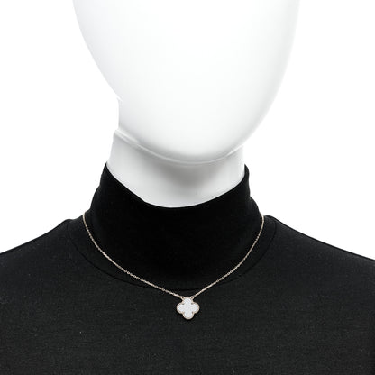 Van Cleef & Arpels 18K Yellow Gold Black Onyx Vintage Alhambra Pendant Necklace 2 of 5