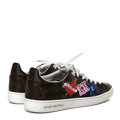 Louis Vuitton Calfskin Monogram LV Black Heart Sneakers 36 Cacao 4 of 13