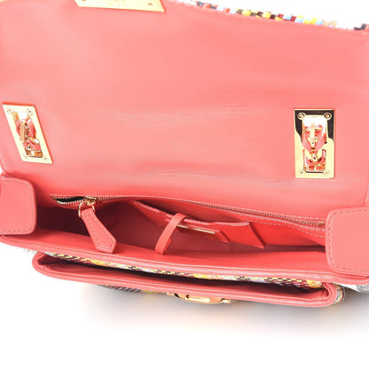 Fendi Nappa Intrecciato Be Baguette Shoulder Bag Multicolor Rosa Ecstasy 5 of 8