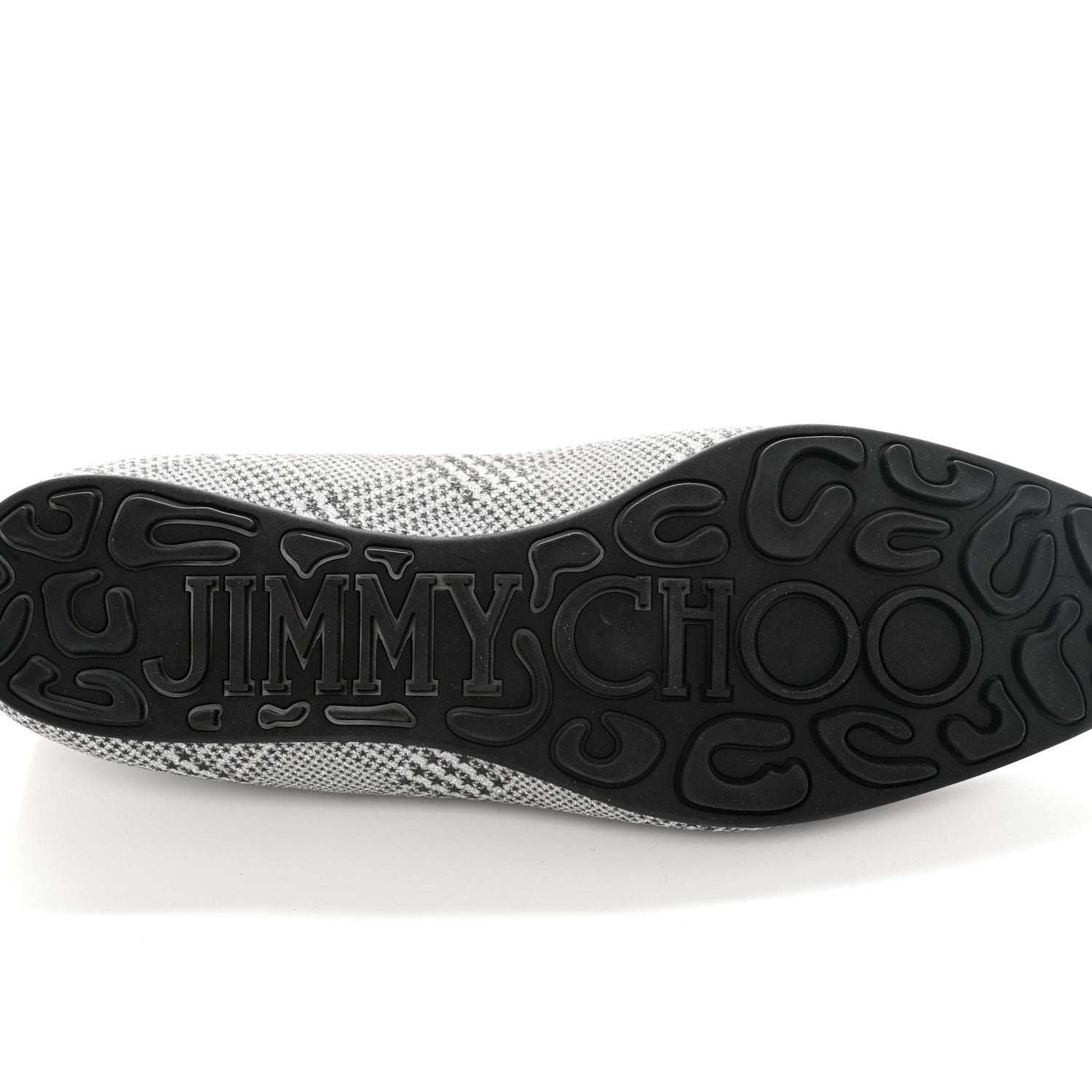 Jimmy Choo Prince Of Stars Glitter Fabric Loafers 39 Silver 7 of 10