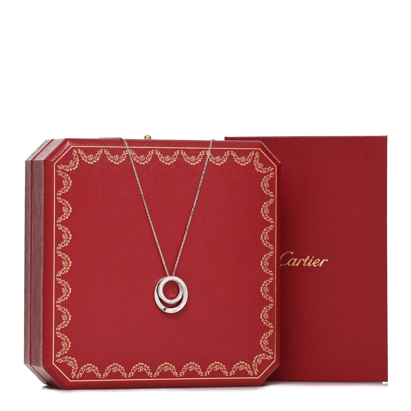 18K White Gold Diamond Etincelle De Cartier Pendant Necklace