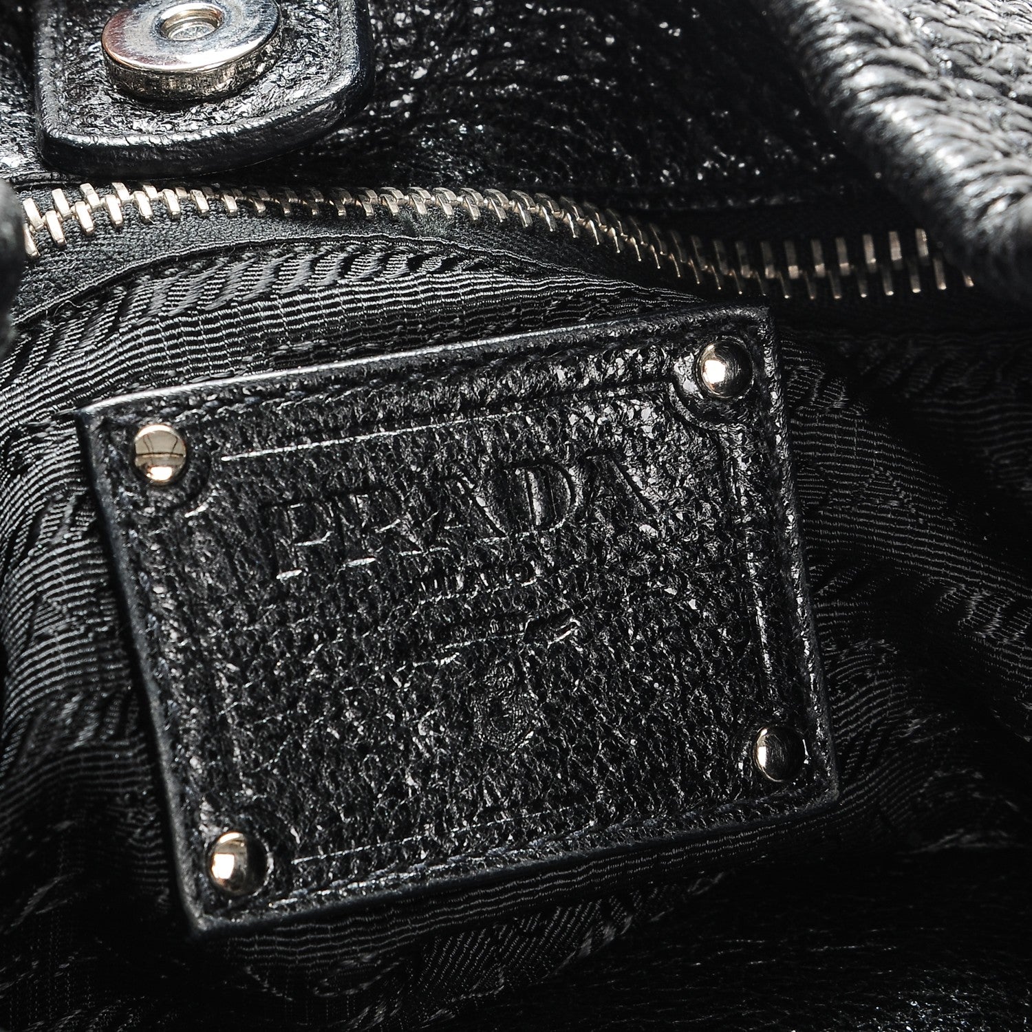 Prada Cervo Lux Chain Shoulder Bag Nero Black 6 of 8