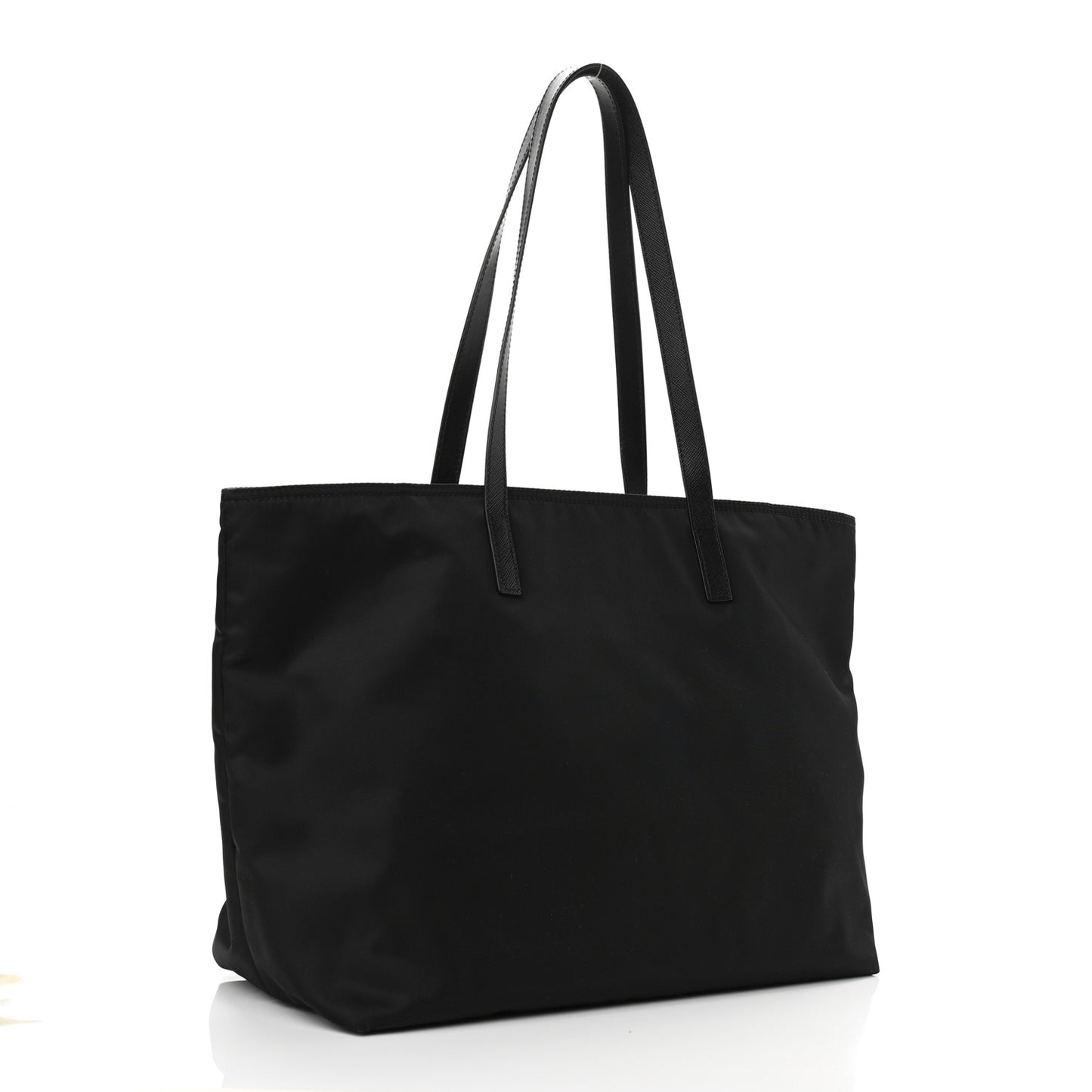 Tessuto Nylon Vela Saffiano Tote Black