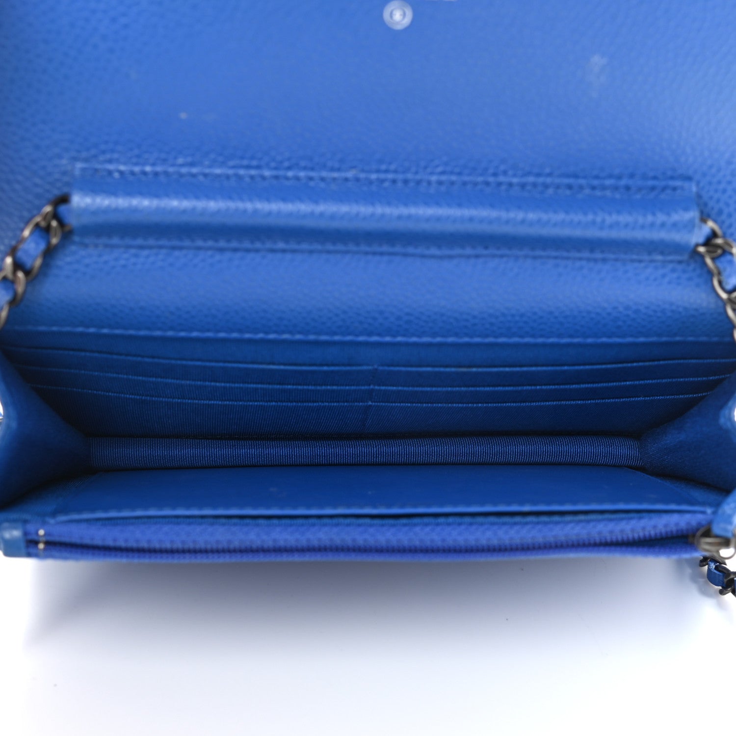 Chanel Caviar Quilted Wallet On Chain WOC Blue 5 of 16