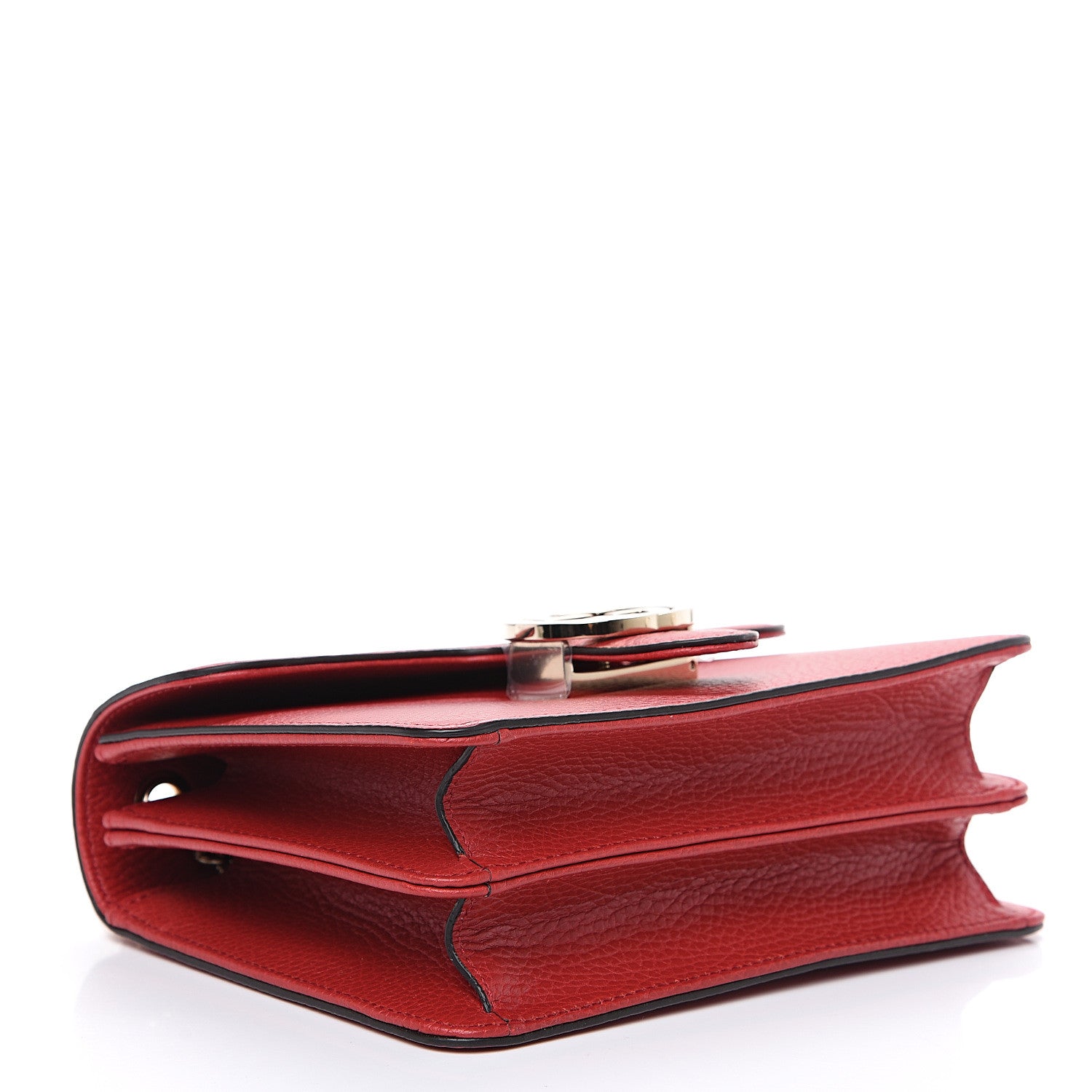 Gucci Dollar Calfskin Small Interlocking G Shoulder Bag Red 3 of 8