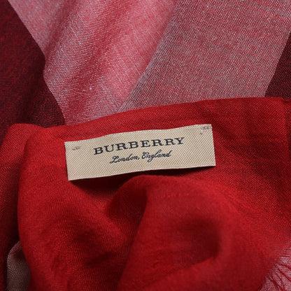 Burberry Modal Cashmere Silk Mega Check Scarf Parade Red 4 of 7