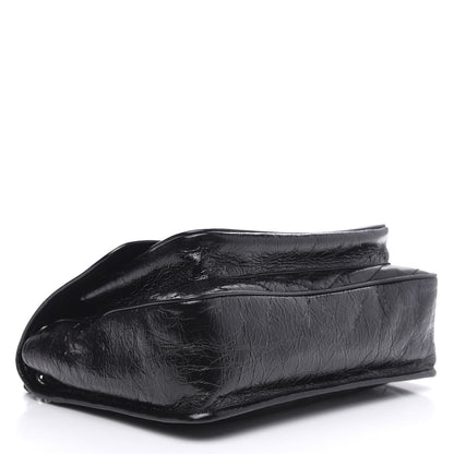 Saint Laurent Crinkled Calfskin Matelasse Monogram Large Niki Chain Satchel Black 4 of 11