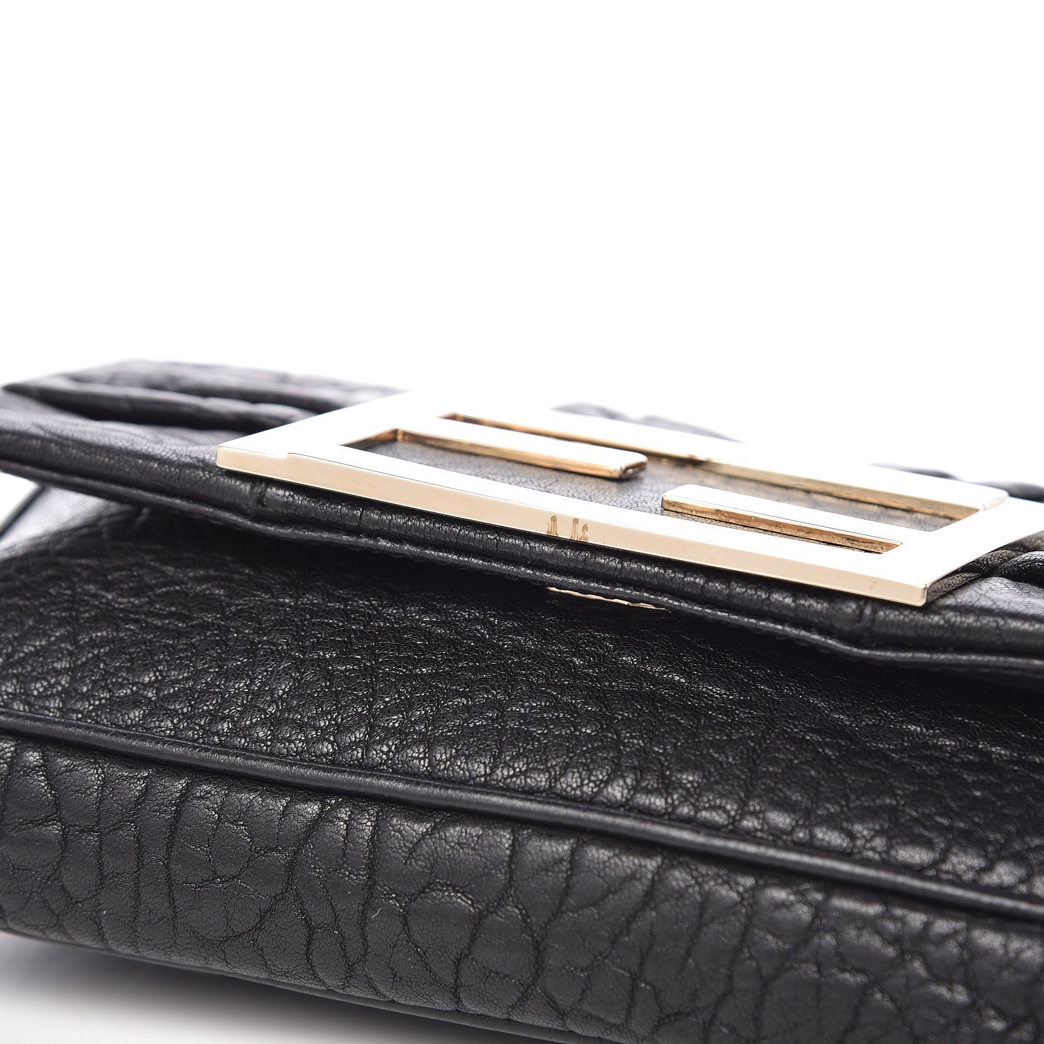 Fendi Crinkled Lambskin Mia Pochette Black 11 of 12