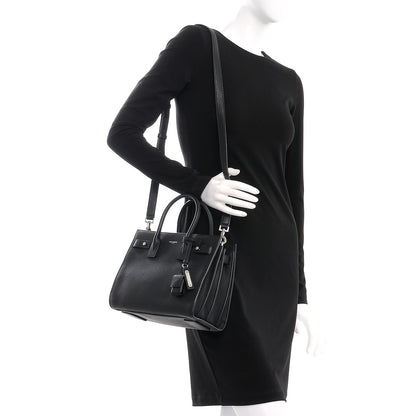 Saint Laurent Grained Calfskin Baby Supple Sac De Jour Black 2 of 8