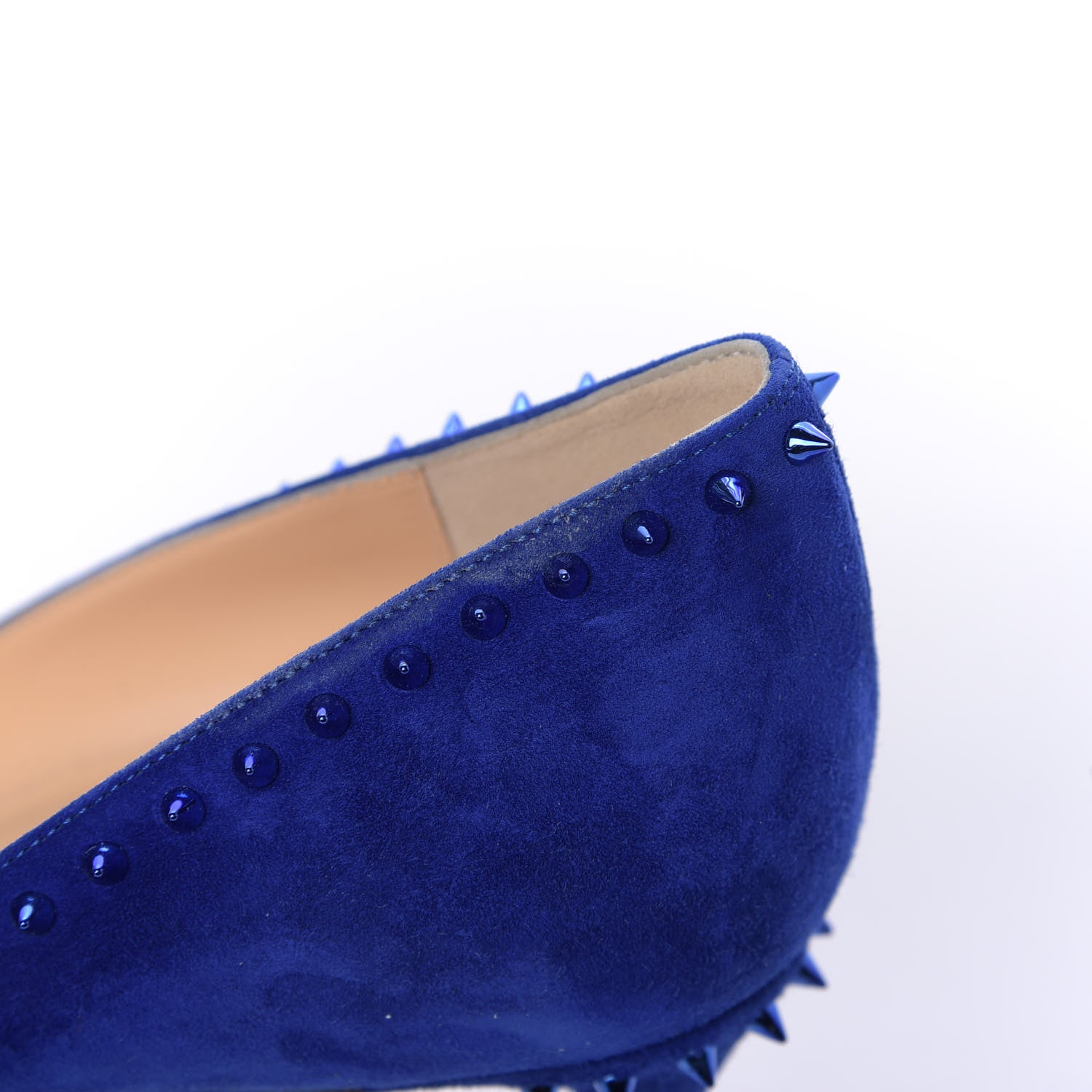Christian Louboutin Veau Velours Anjalina 85 Pumps 41 Azulejo 7 of 11