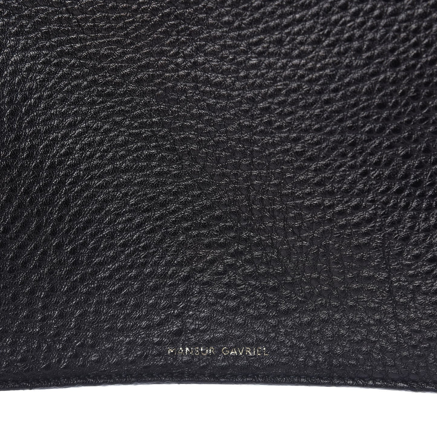 Tumbled Calfskin Large Shopping Tote Black