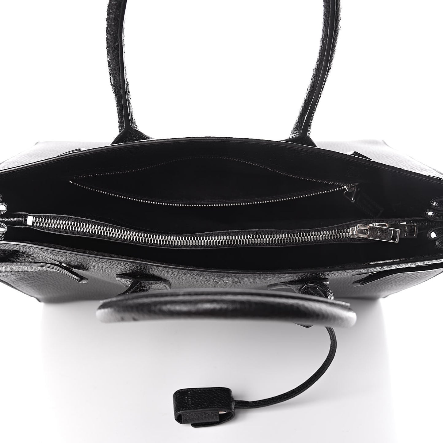 Grained Calfskin Large Sac De Jour Carryall Black