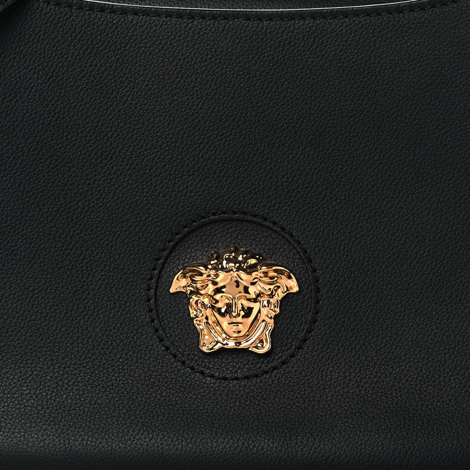 Versace Calfskin La Medusa Medium Hobo Crossbody Black 8 of 10