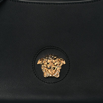 Versace Calfskin La Medusa Medium Hobo Crossbody Black 8 of 10