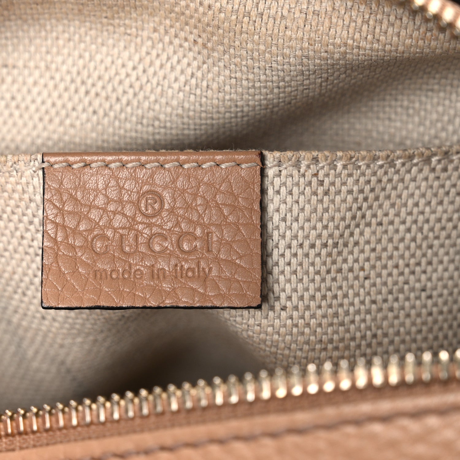 Gucci Pebbled Calfskin Small Soho Disco Bag Camelia 6 of 13