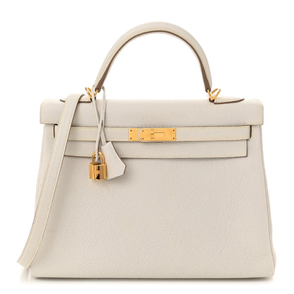 Hermes Togo Kelly Retourne 32 Gris Pale 1 of 11