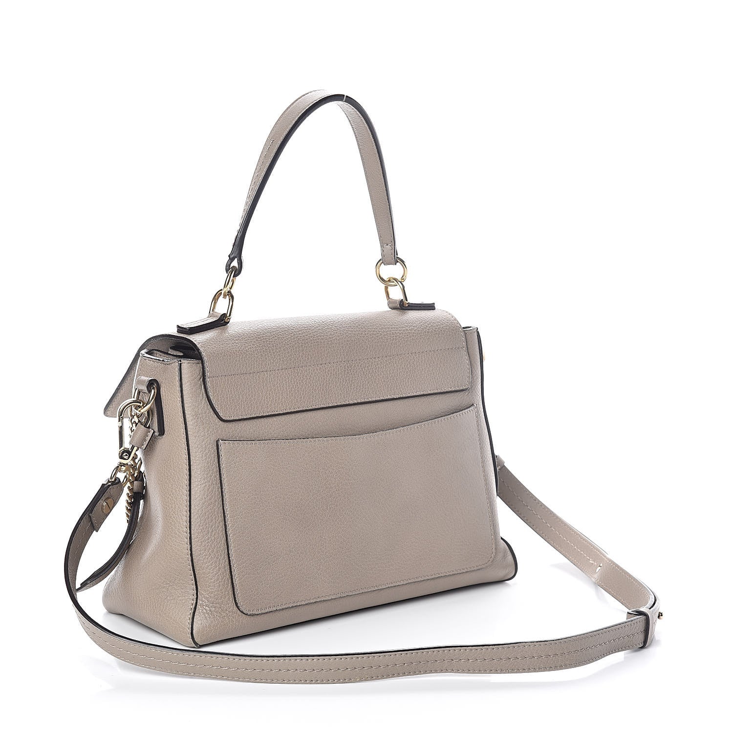 Chloe Calfskin Small Faye Day Shoulder Bag Motty Grey 3 of 8