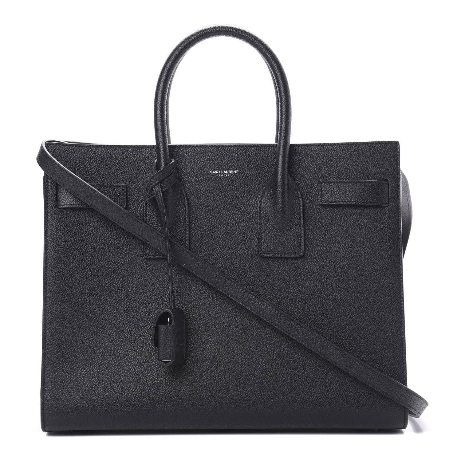Saint Laurent Grained Calfskin Small Sac De Jour Black 1 of 11
