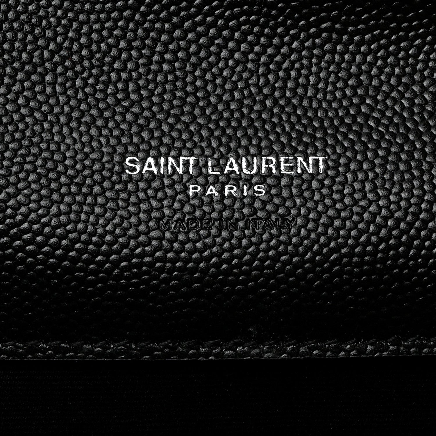 Saint Laurent Grain De Poudre Matelasse Chevron Monogram Envelope Clutch Black 6 of 8
