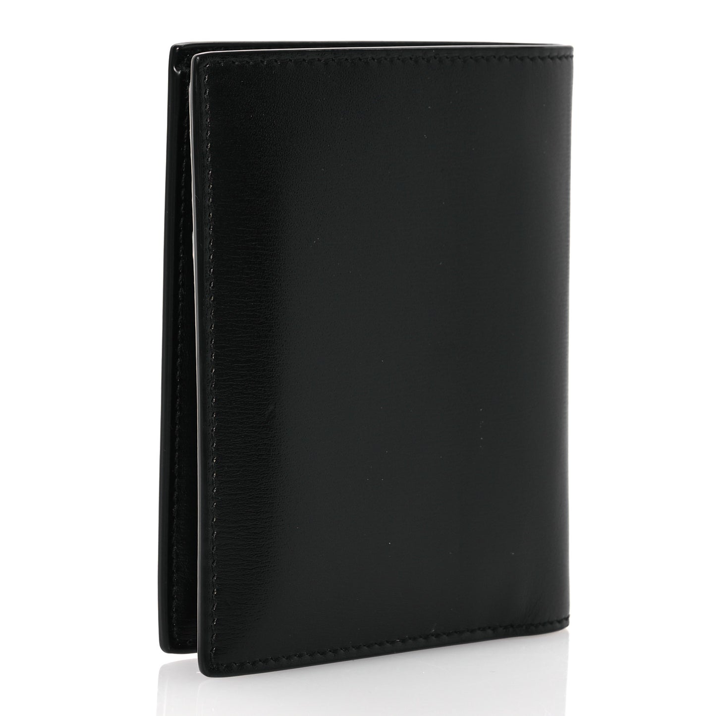 Calfskin Techno Credit Card Wallet Black
