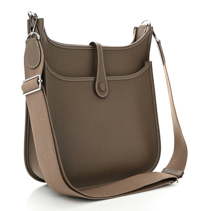 Hermes Taurillon Clemence EVELYNE III PM Etoupe 3 of 11