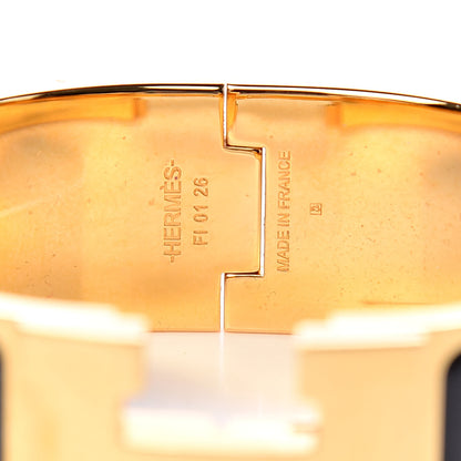 Hermes Enamel Wide Clic Clac H Bracelet PM Black 4 of 4