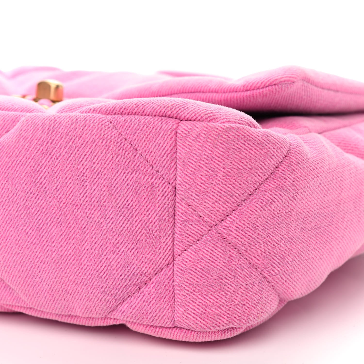 Chanel Denim Quilted Medium Chanel 19 Flap Neon Pink 9 of 9