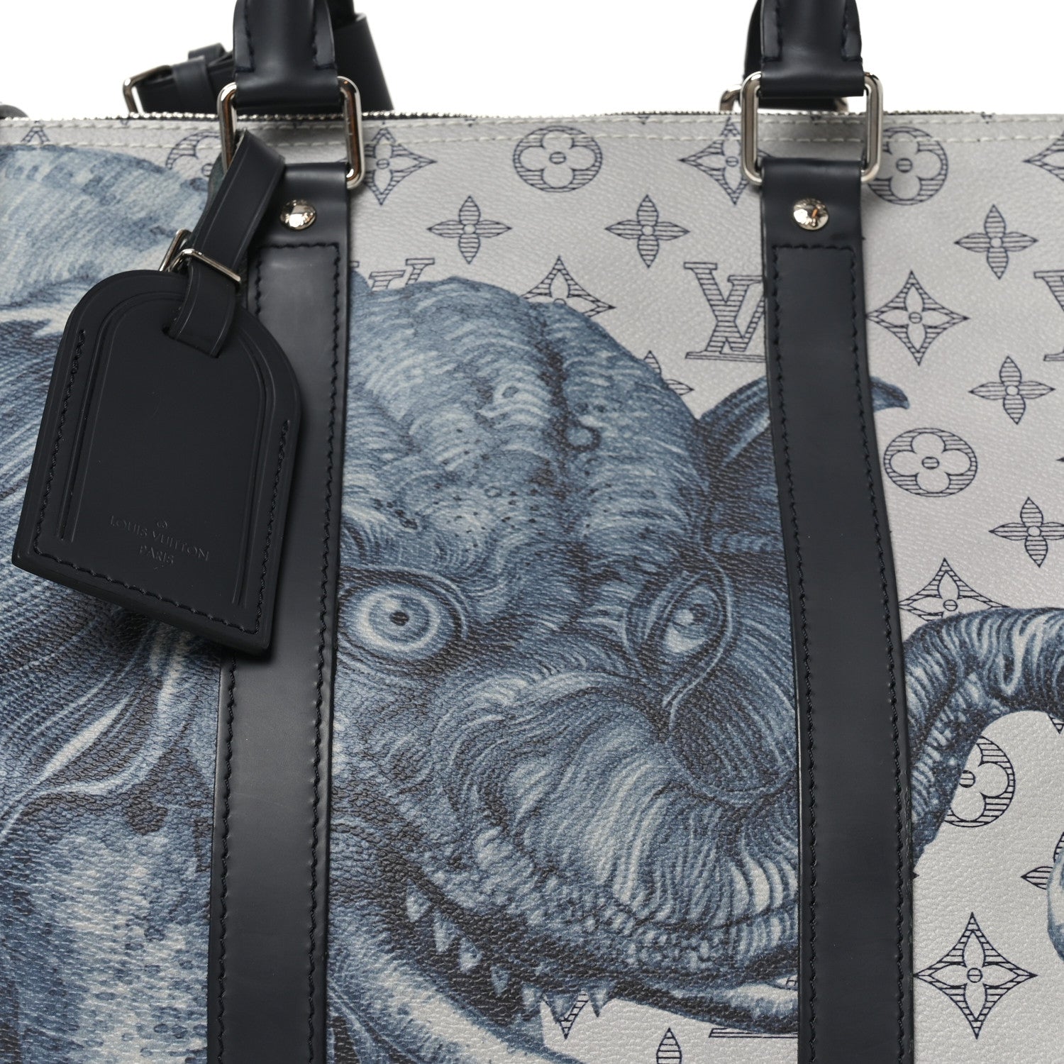 Louis Vuitton Savane Monogram Elephant Chapman Keepall Bandouliere 45 Dune 6 of 8