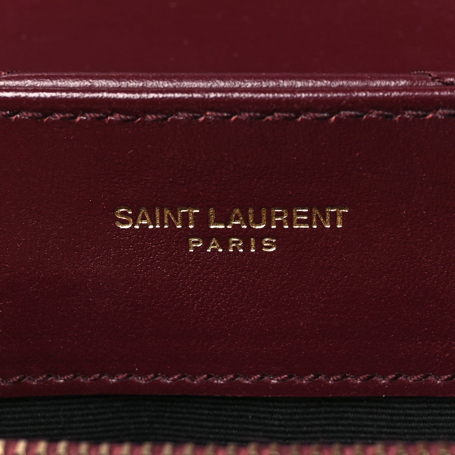 Saint Laurent Calfskin Y Quilted Monogram Small Loulou Chain Satchel Dark Legion Red 6 of 8