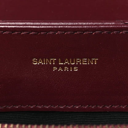 Saint Laurent Calfskin Y Quilted Monogram Small Loulou Chain Satchel Dark Legion Red 6 of 8