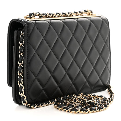 Chanel Lambskin Quilted Trendy CC Wallet On Chain WOC Black 3 of 12