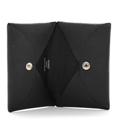 Hermes Epsom Calvi Card Case Black 7 of 8