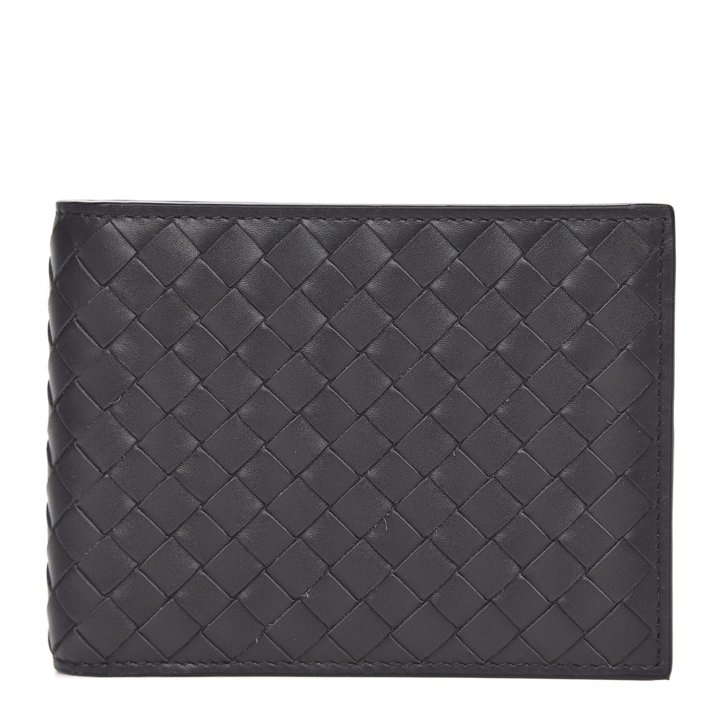 Nappa Intrecciato Bi-Fold Wallet Black