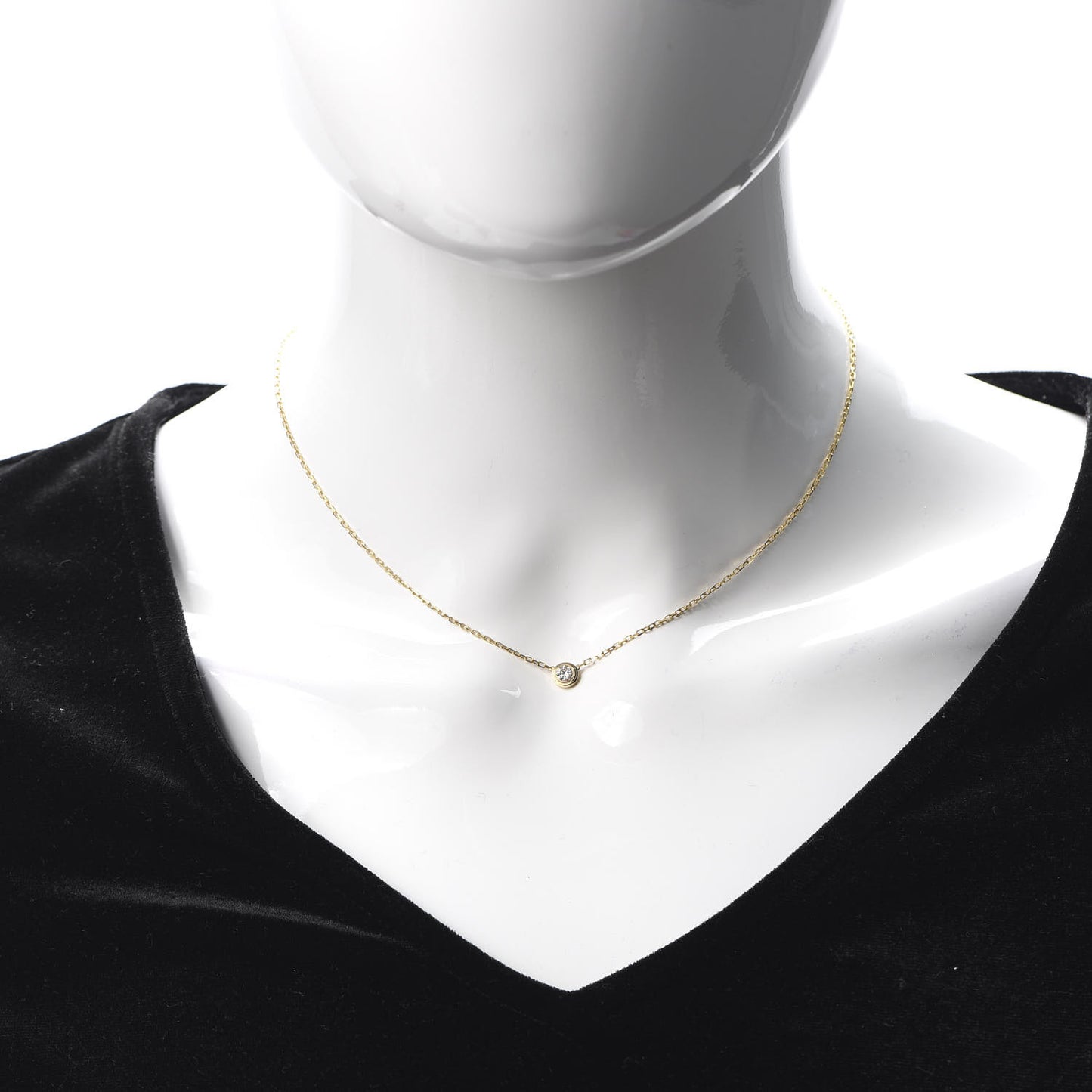 18K Yellow Gold Diamond LM D'Amour Pendant Necklace