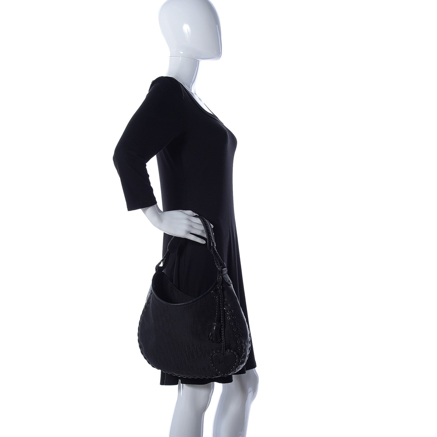 Christian Dior Monogram Ethnic Hobo Black 2 of 16