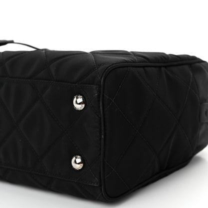 Prada Nylon Tessuto Impuntu Quilted Shoulder Bag Black 9 of 10