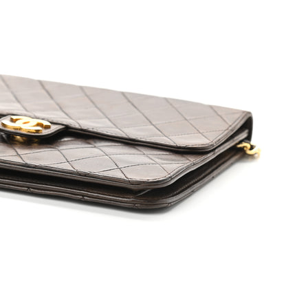 Chanel Lambskin Quilted Small Single Flap Brown 14 of 14