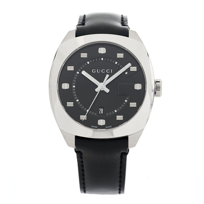 Gucci Stainless Steel Calfskin 40mm GG2570 Quartz Watch Black 1 of 5