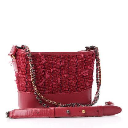 Chanel Tweed Calfskin Small Gabrielle Hobo Pink 3 of 11
