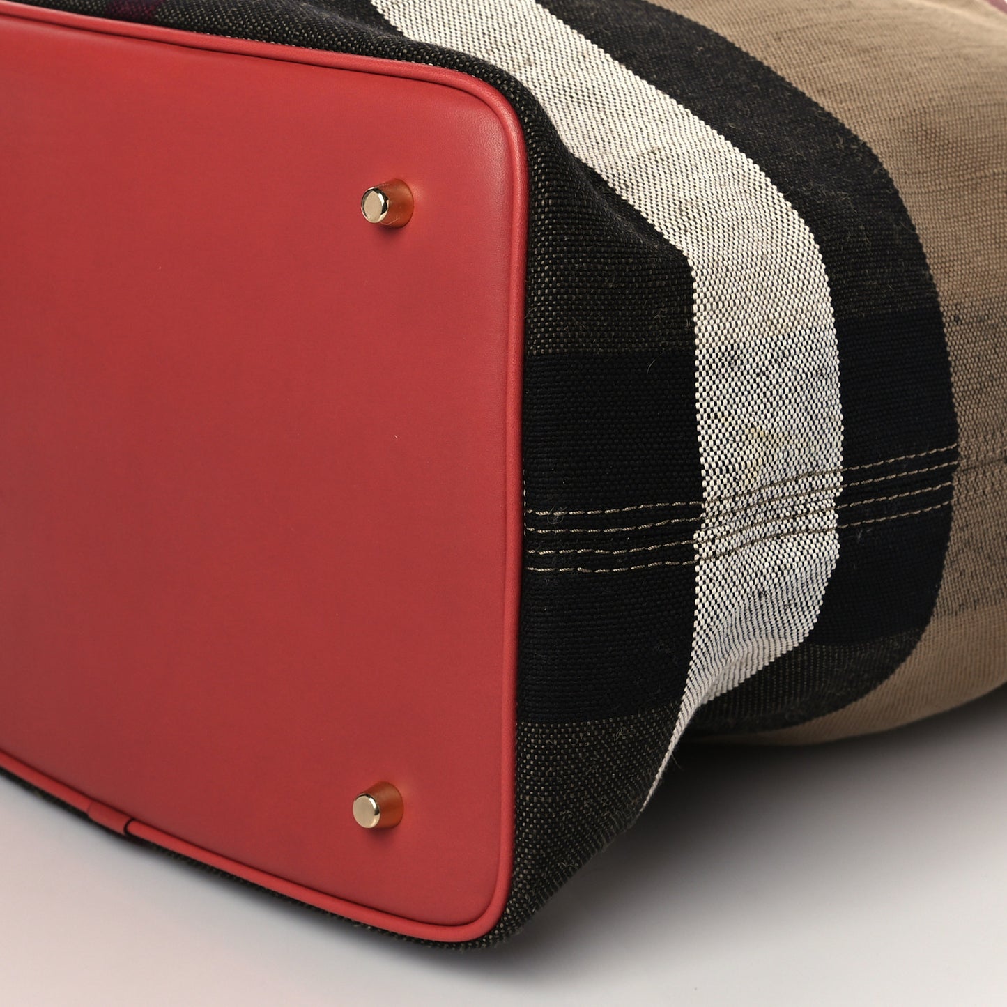 Canvas Mega Check Medium Ashby Tassel Hobo Cinnamon Red